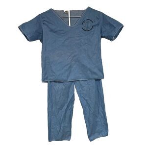 Zombie Doctor Child Halloween Costume Sz Small With Stethoscope Surgery Cap Mask